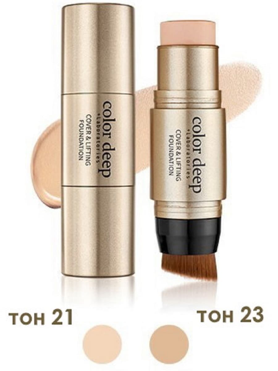 COLOR DEEP Крем стик тональный с лифтинг эффектом, 21 тон светло бежевый
