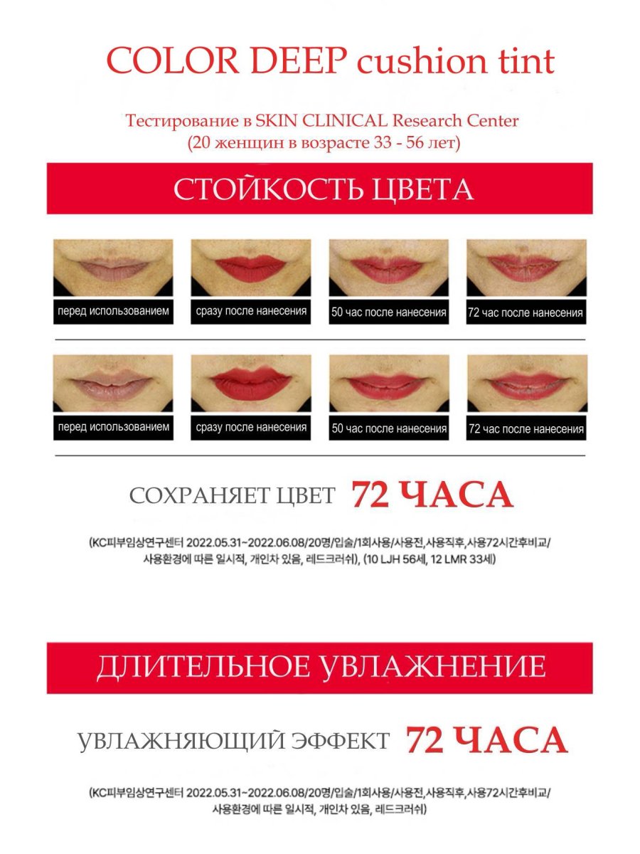 COLOR DEEP HOLIDAY PEACH Тинт кушон для губ цвет Бледно-персиковый